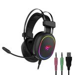 Геймърски слушалки - Havit GAMENOTE H2016D RGB USB+3.5mm