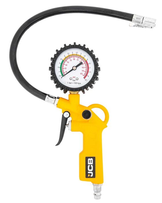 Пневматичен комплект JCB 6 части Пистолет за Въздух и Помпане на гуми