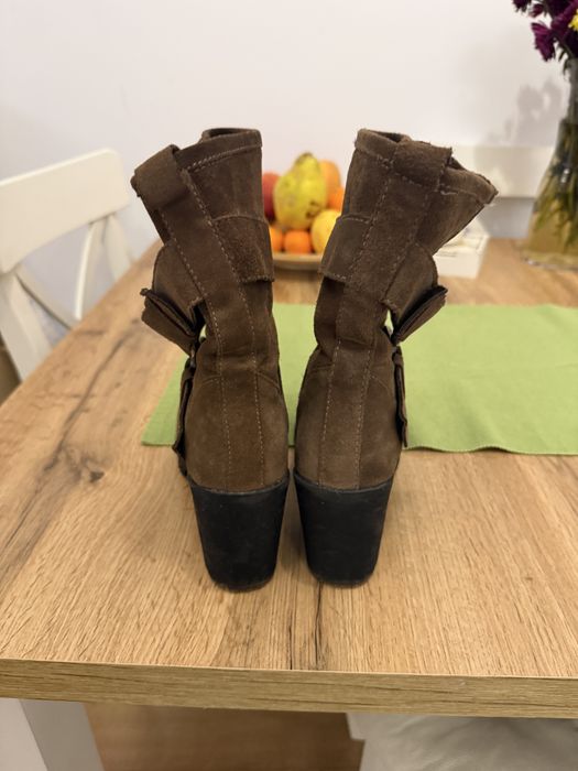 Ghete din piele intoarsa Zara trafaluc 37