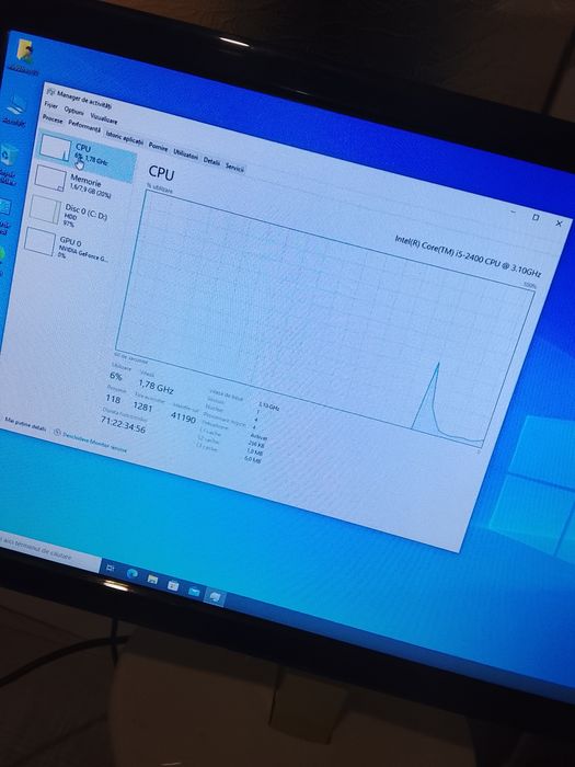 Unitate PC completa cu monitor, i5,8gb,,video 4gb