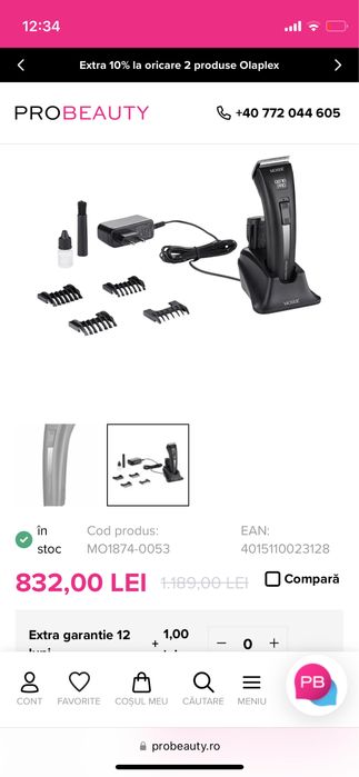 Mașina de Tuns Moser Genio Pro Fading