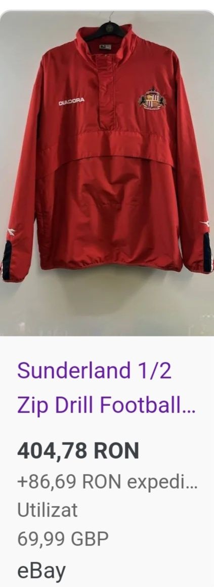 Bluza fotbal Diadora FC Sunderland,L