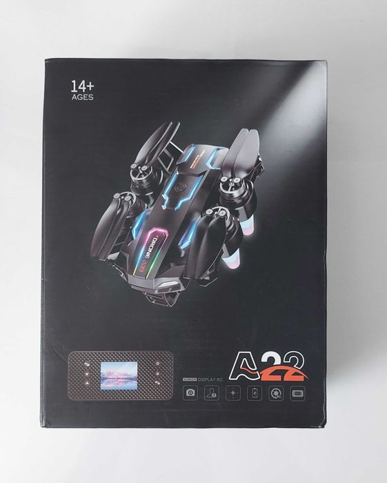 Drona A22 cu telecomanda si display. 2 baterii. Noua la cutie