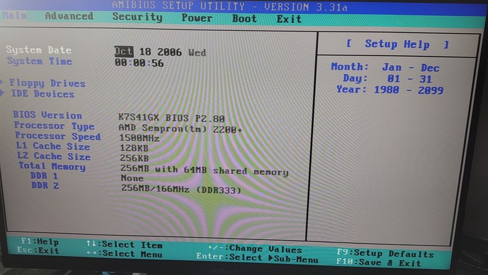 Kit retro Asrock K7S41GX + AMD Sempron 2200+