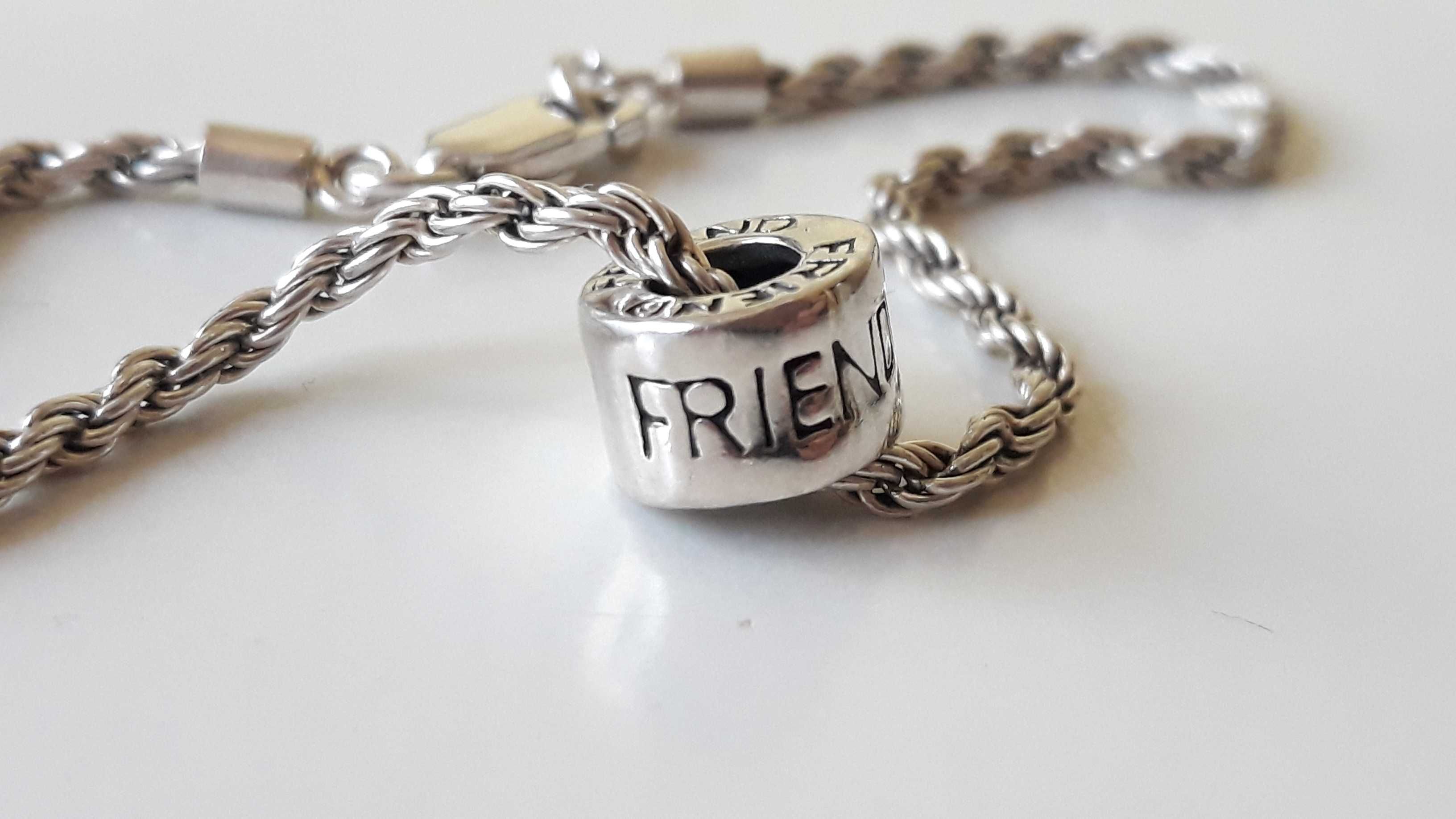 Bratara argint 925 si Charm Prieten Friend , Talisman , Danemarca