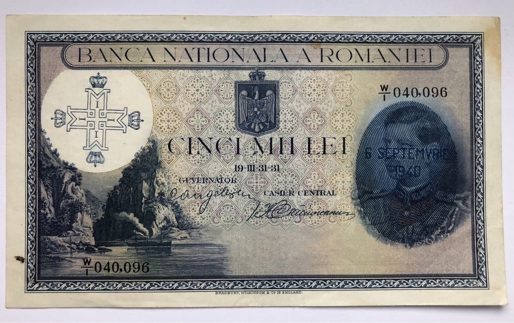 Bancnotă 5000 lei an 1940