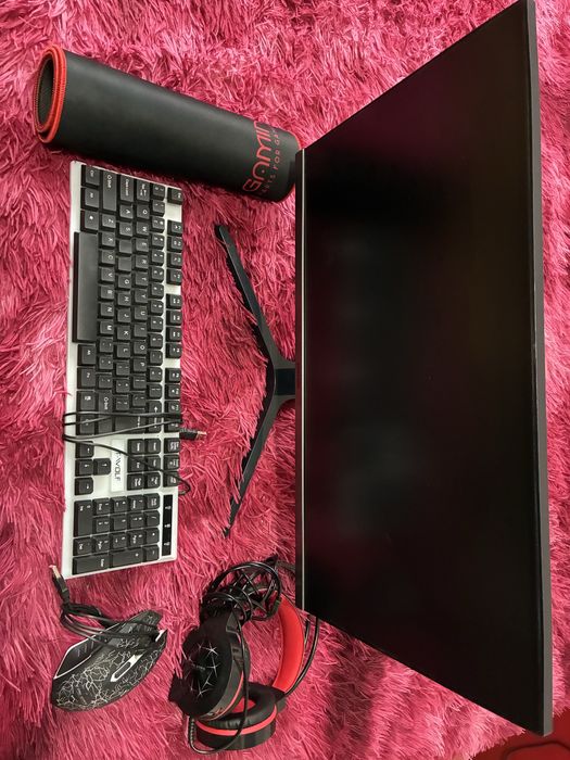 Monitor,tastatura,maus,casti,mausped