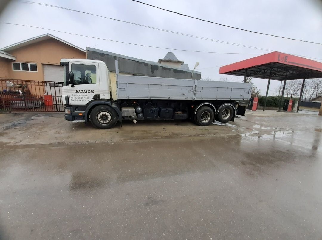 Scania 6x4 6x2 basculabil cu stivuitor ,macara