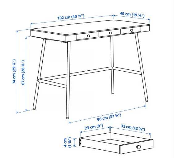 Стилно бамбуково бюро IKEA LILLÅSEN – като ново