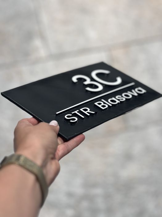 Număr de casă personalizat – realizat la imprimantă 3D