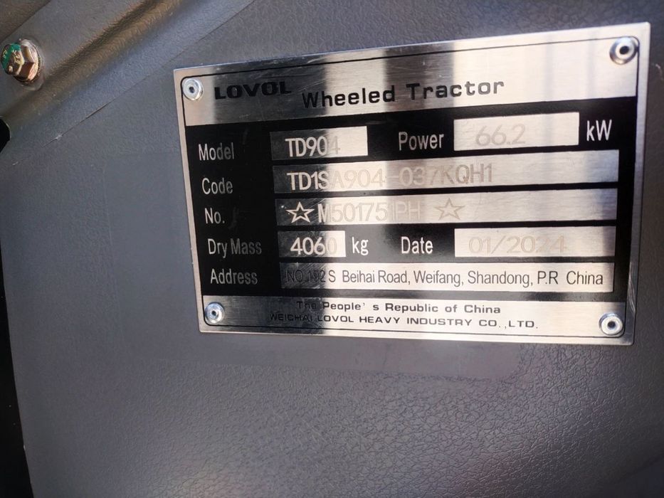 Yangi traktor Lovol 904