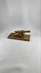 Tun vechi miniatura din metal model macheta vintage alama de colectie
