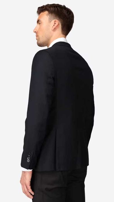 Sacou blazer slim 48 M premium These Glory Days lana extrafina negru