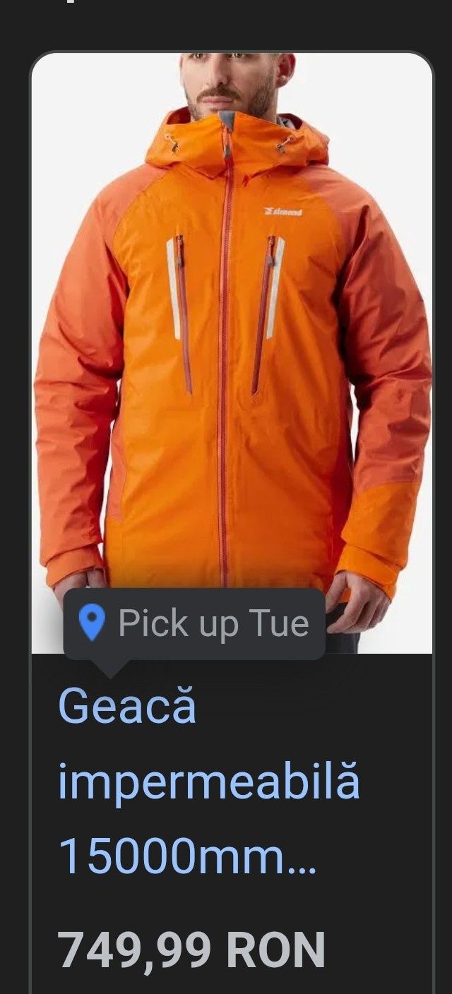 geaca ploaie Simond, 15k, barbati, noua L si  XL.
