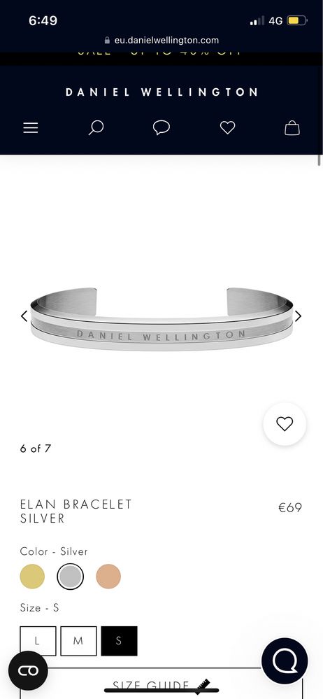 Ceas Daniel Wellington Nou + Brățară din argint