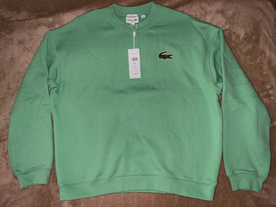 Свитшот Lacoste мятного цвета, размер XL.