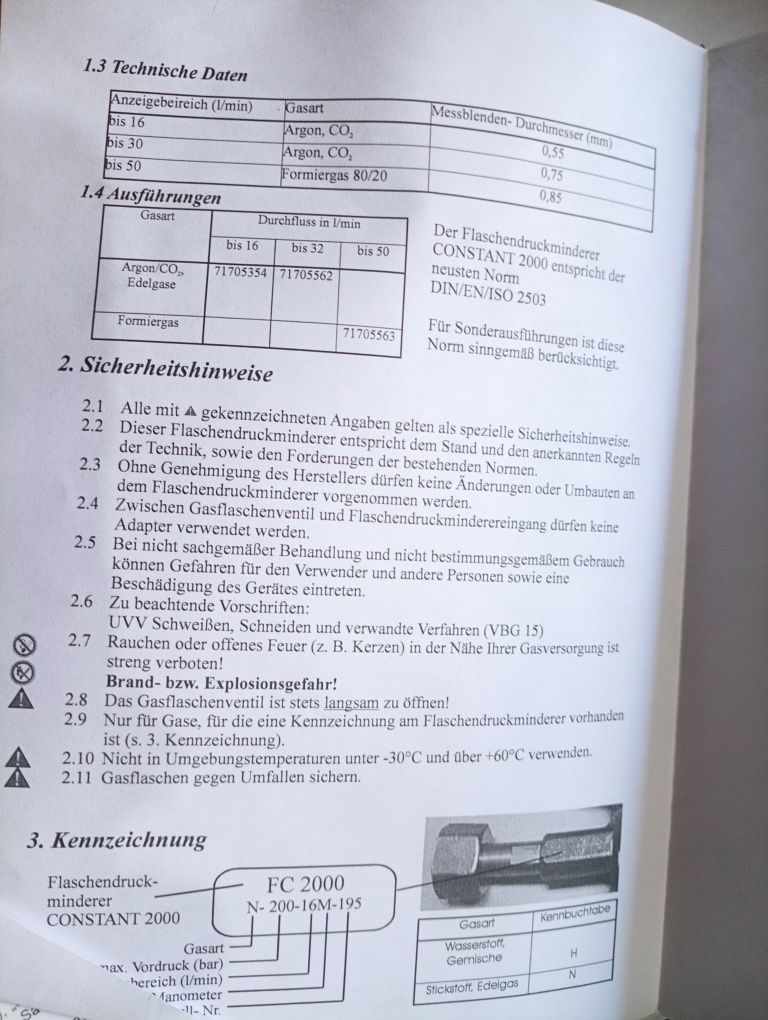 Редуктор кислородный CONSTANT 2000 О2 (10 бар) вх. G3/4"; вых