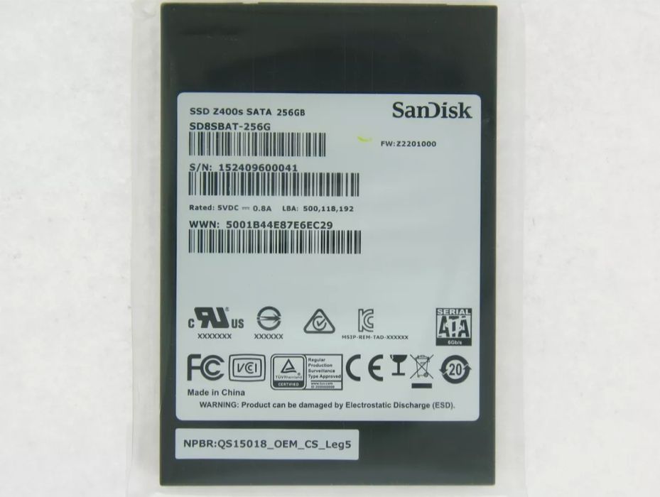 Ssd sandisk 256gb