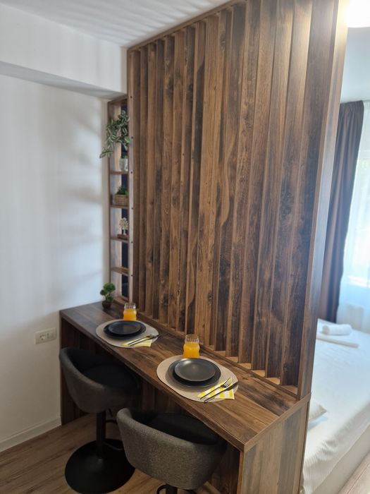 Studio lux Faleza Nord – mobilat complet, termen lung