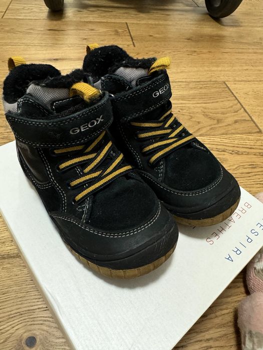 Ghete Geox B Omar B Wpf, Black Yellow, marimea 26