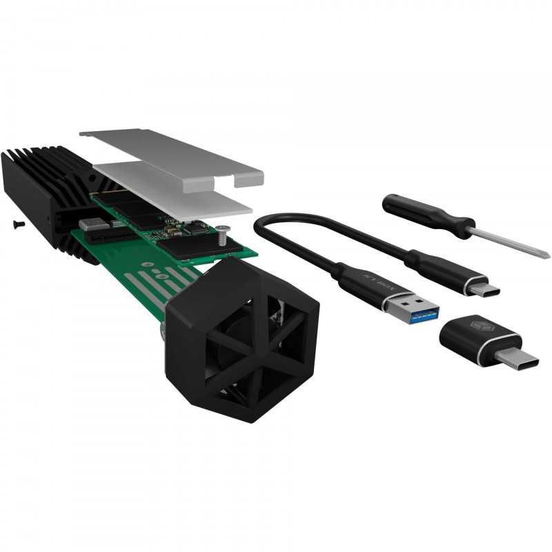 Rack RaidSonic ICY BOX IB-1823MF-C31 USB Type-C for M.2 NVMe SSD