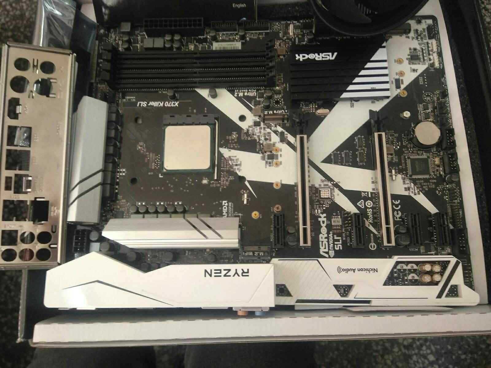 Дъно Asrock x370 + Ryzen 7 2700