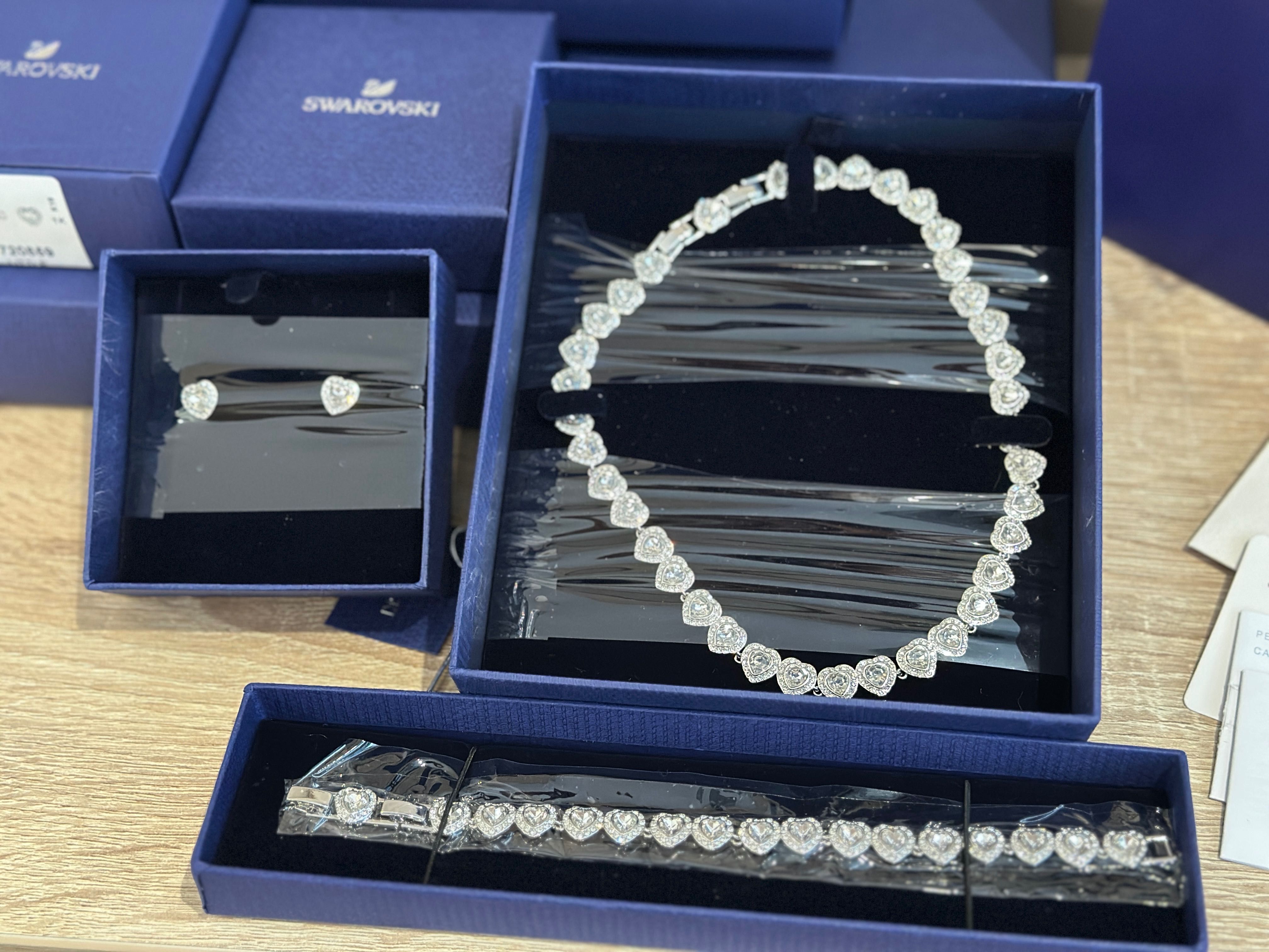 Set Swarovski Ariana Grande Angelic tennis colier, bratara, cercei