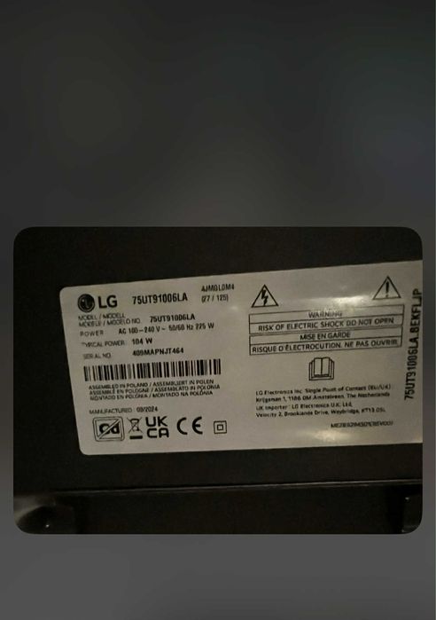Tv smart lg nou  pt pese sau reparat