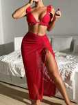 Costum de baie 3 piese cu fusta