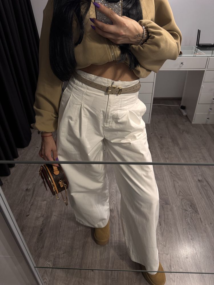 Бял панталон H&M 34 размер