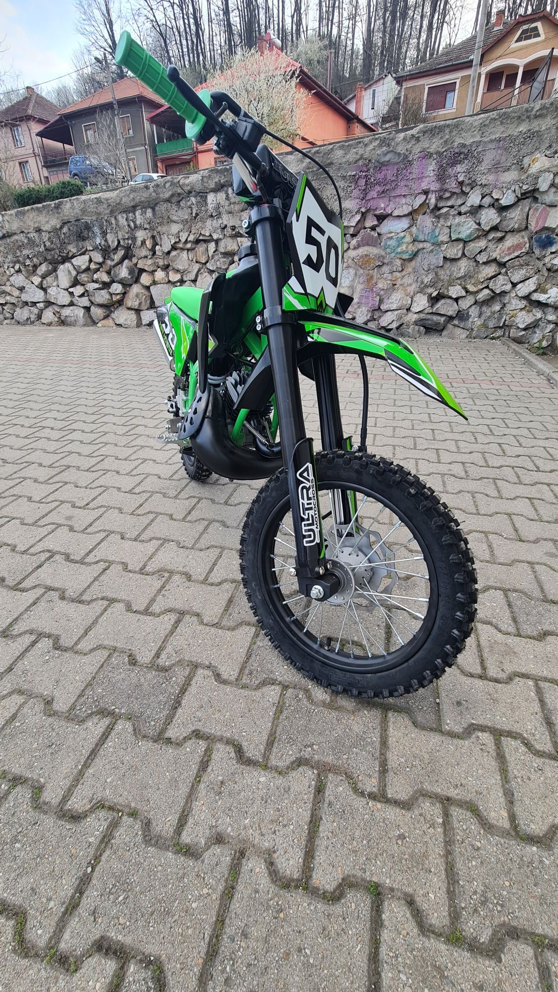 Cross Motocross 50cc 2 timpi Ultra Kickstart 14/12 Automat Verde