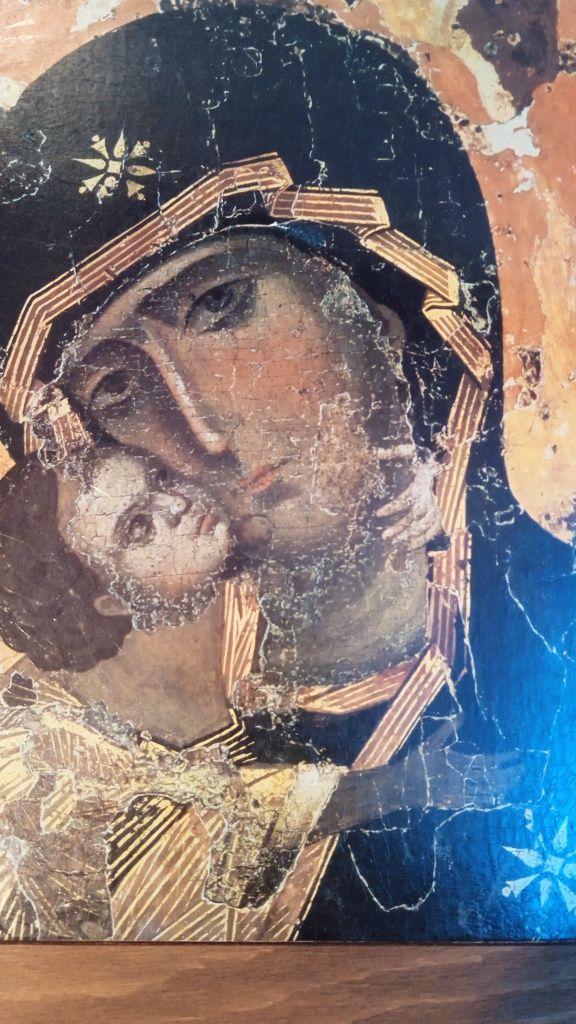 Icoana veche ortodoxa, bizantina, Fecioara Maria - Constantinopol XII