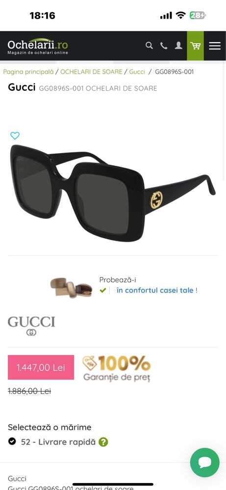 Ochelari de soare Gucci 2024