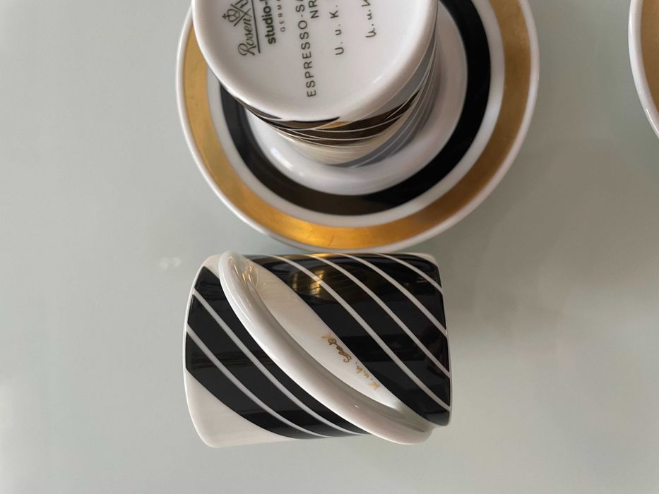 set cesti espresso Rosenthal Ursula & Karl Scheid set original aurit