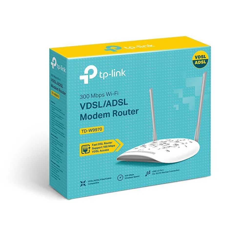 TP-Link TD-W9970 /N300 Wi-Fi роутер с модемом VDSL/ADSL и портом USB