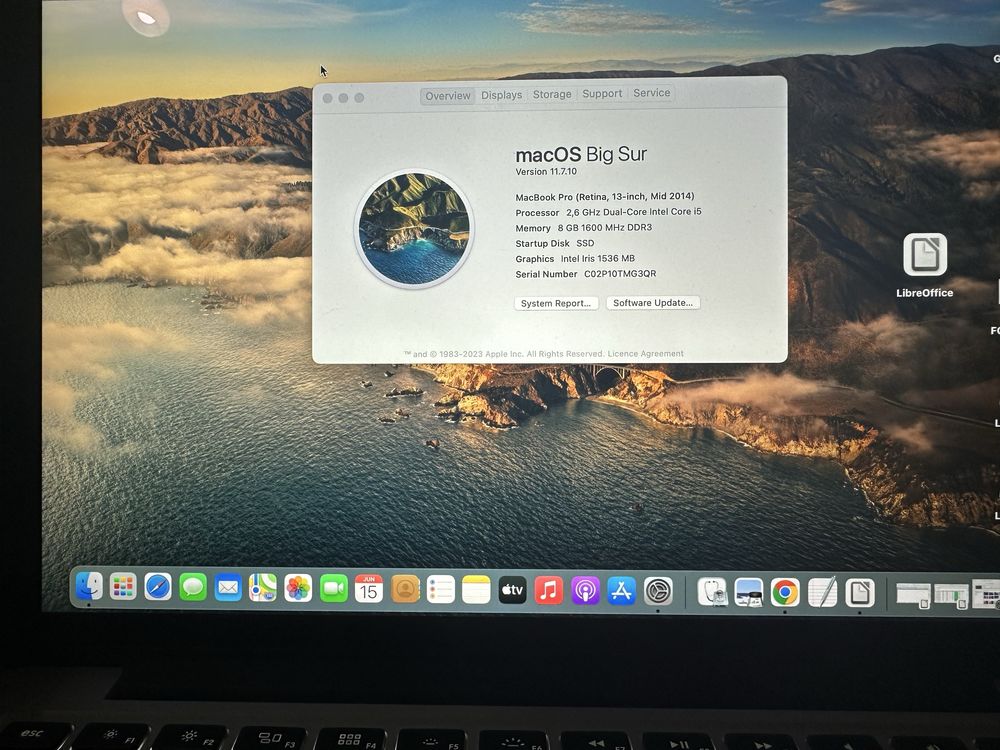Macbook Pro 13.3 RETINA 256 GB SSD