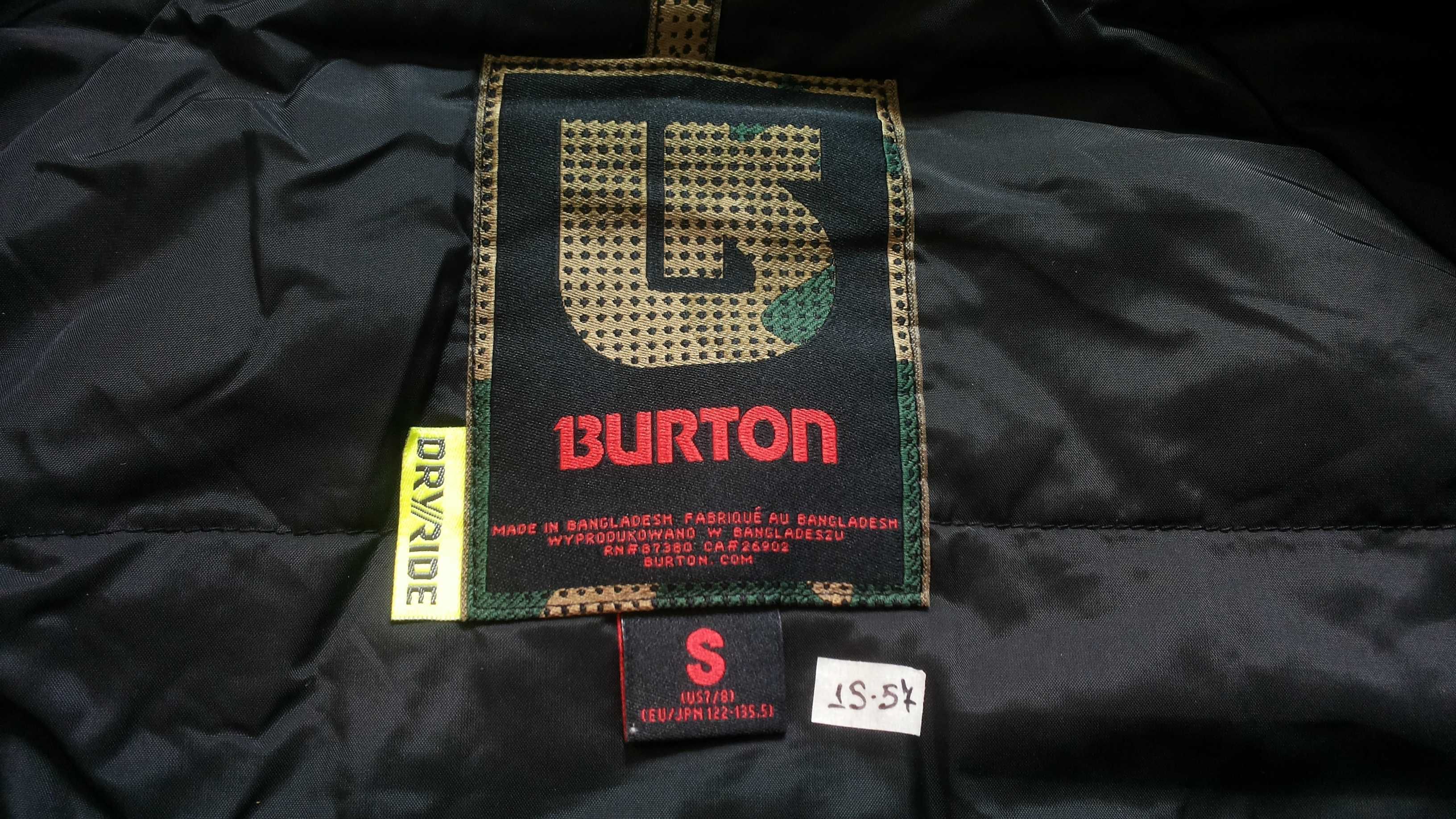 BURTON SKI SNOWBOARD KIDS Jacket 7-8 г. / 122-135 см. ски сноуборд яке