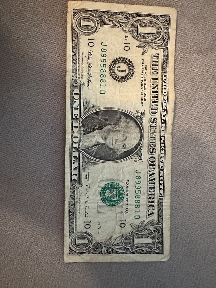 Vand bancnota 1 dolar din anul 1995 in stare foarte buna