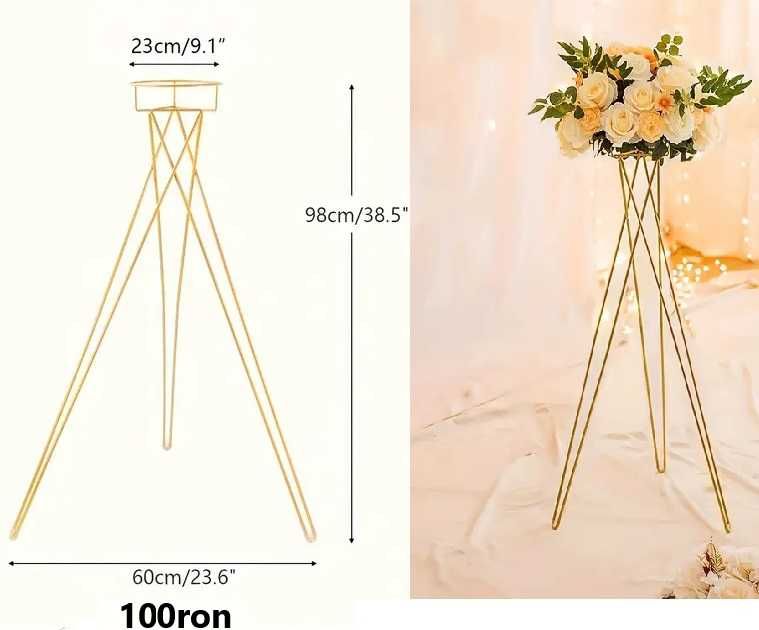 Sfesnice aurii metal sticla nunta botez evenimente