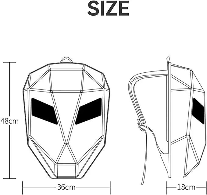 LED Раница с мърдащи очи Iron Man, Раница за Мотор от ново поколение