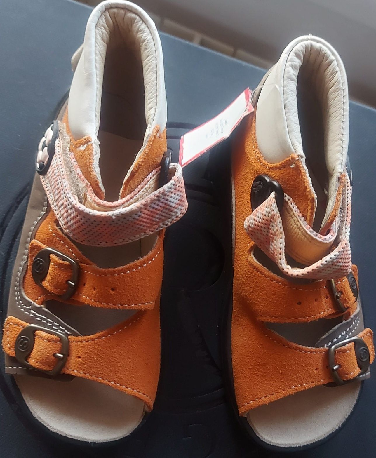 Sandale de copii piele naturala NOI, SuperFit marime 26, maro roscat