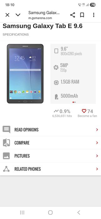 Tableta samsung galaxy tab E