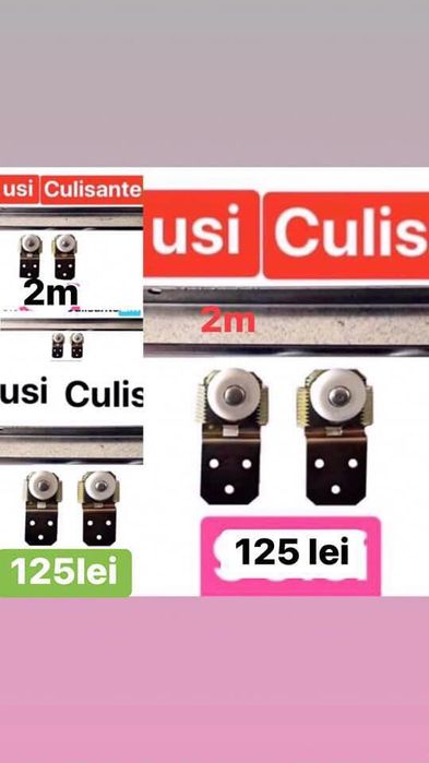 Sistem de usi culisante si role