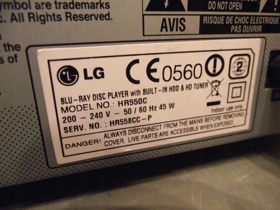 Hard disk recorder with 3D Blu-ray Combi TUNER HD
