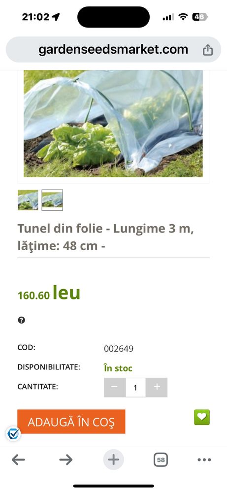 Solar gradina tunel de 3 m lungime