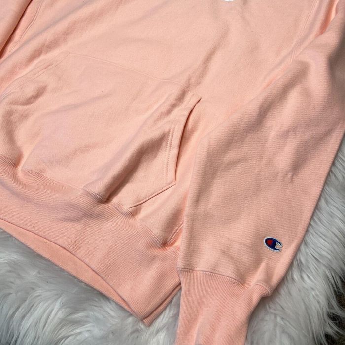 Hanorac cu gluga M Champion roz reverse weave