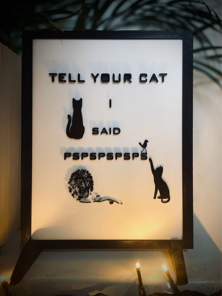 Tablou mesaj amuzant printat 3D