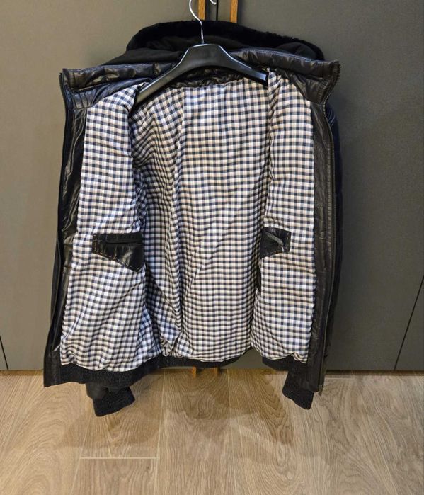 Мъжко зимно кожено яке