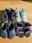 Lot papucei 20 conversi, șlapi crocs, sandale Teva, ghetuțe Melania