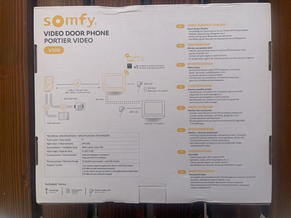 Sistem videointerfon Somfy V500  cu display tactil